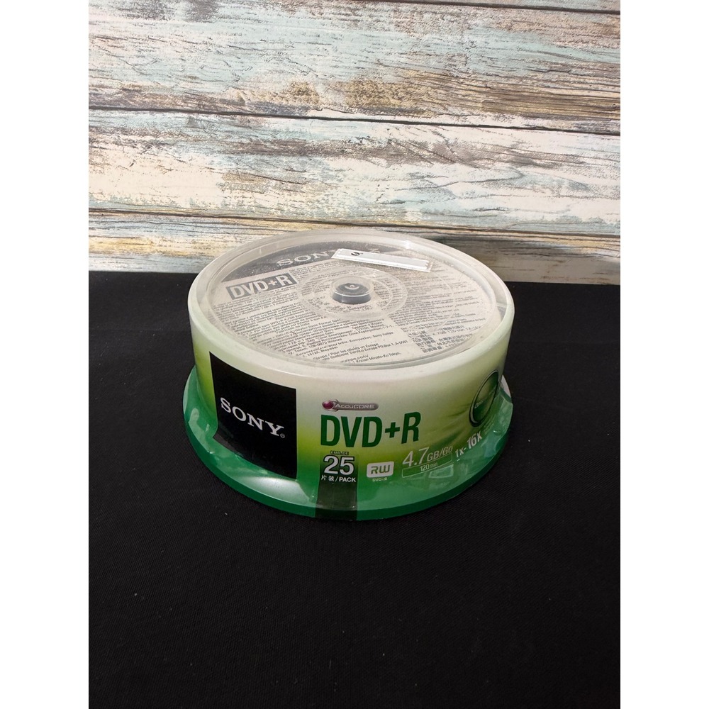 Sony DVD+R 25 Pack 4.7GB 16x New Blank Media Spindle 25DPR47SP‎ AccuCORE